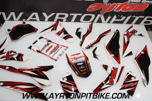 GRAFICHE PIT BIKE AYRTON XTREMA MADE IN ITALY ROSSO